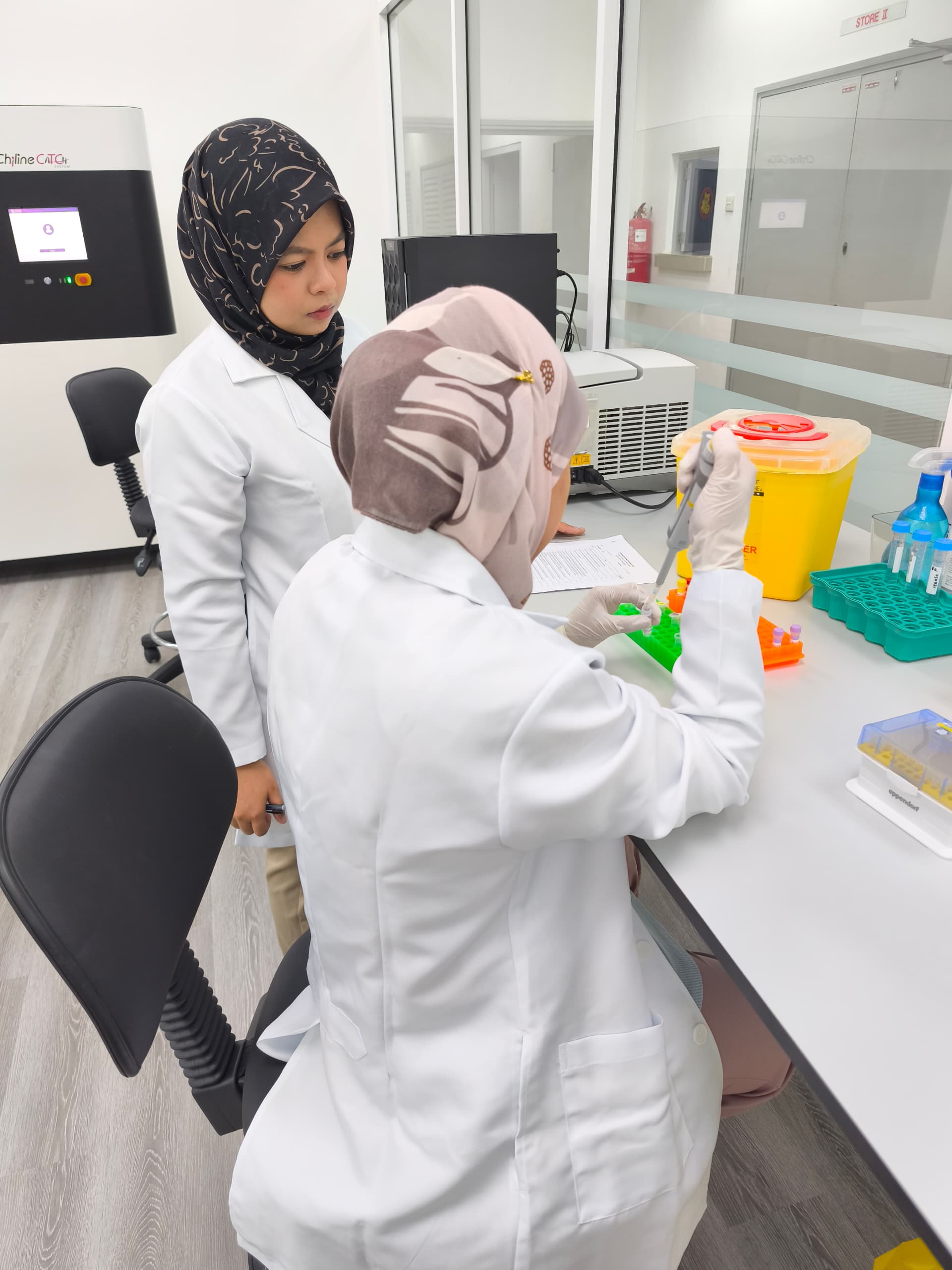 Doctor performing health screening